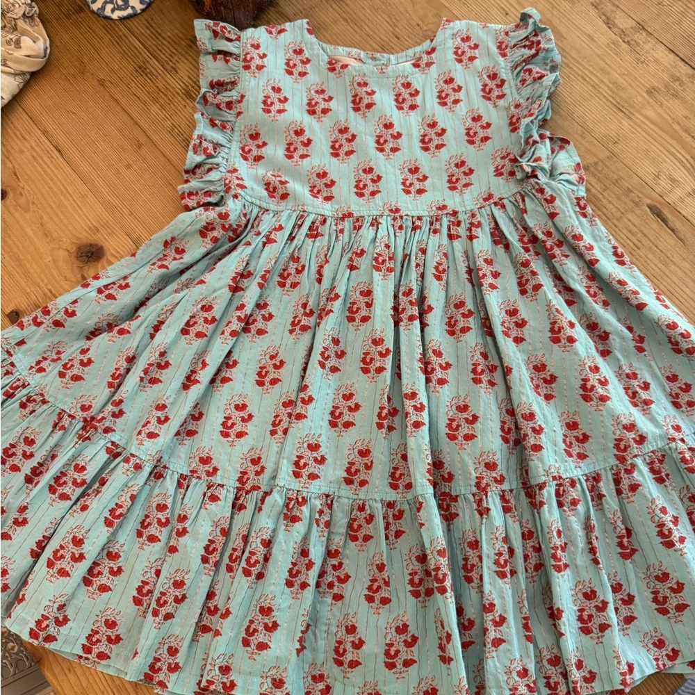 Pink Chicken Floral Kids Dress perfect shape!
